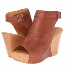 Kork- Ease Berit Wedge Leather Sandals 7
